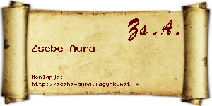 Zsebe Aura névjegykártya